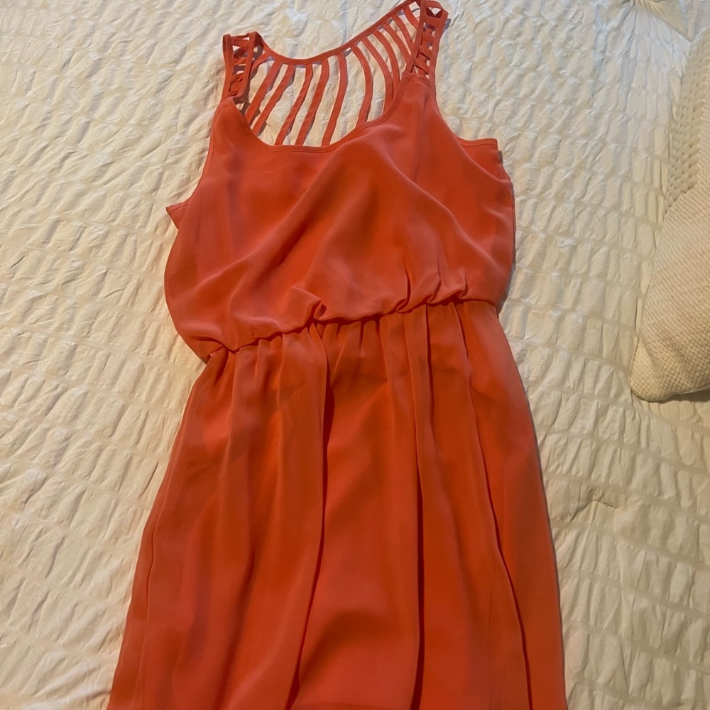 Coral maxi dress XS